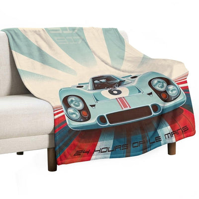 Porsche 917 24 Hours of Le Mans Race Car Premium Throw Blanket