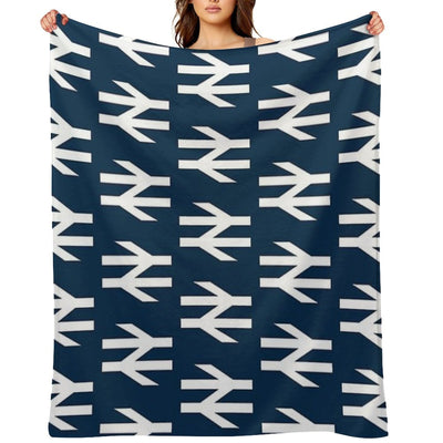 British Rail White Eco-conscious Throw Blanket