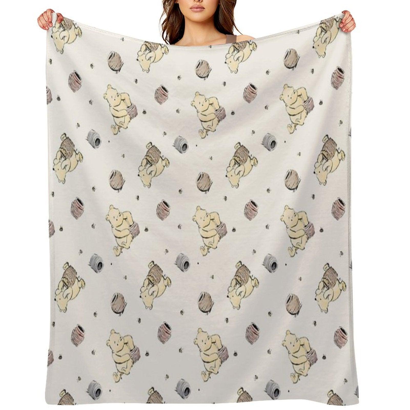 Vintage Pooh Throw Blanket