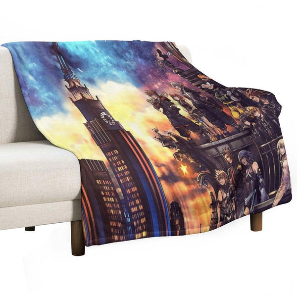 Kingdom Hearts Town Throw Blanket