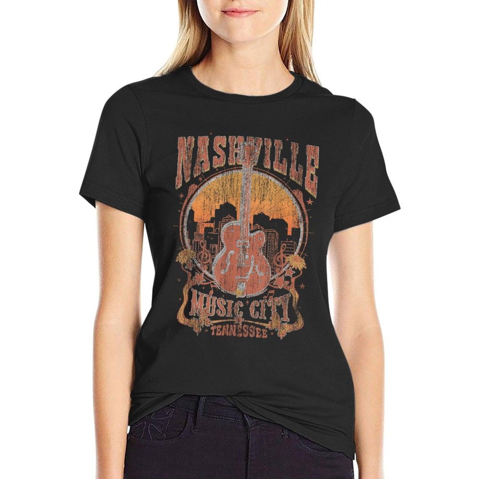 Nashville Tennessee Guitar Country Music City Guitarist Gift  Moisture-wicking T-Shirt
