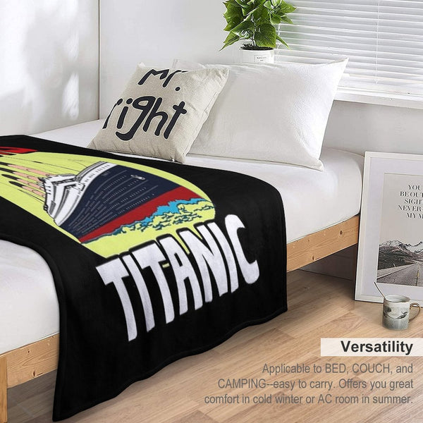Just A Boy Who Loves Titanic Titanic Ship Lover Boys Kids Easy Care Throw Blanket