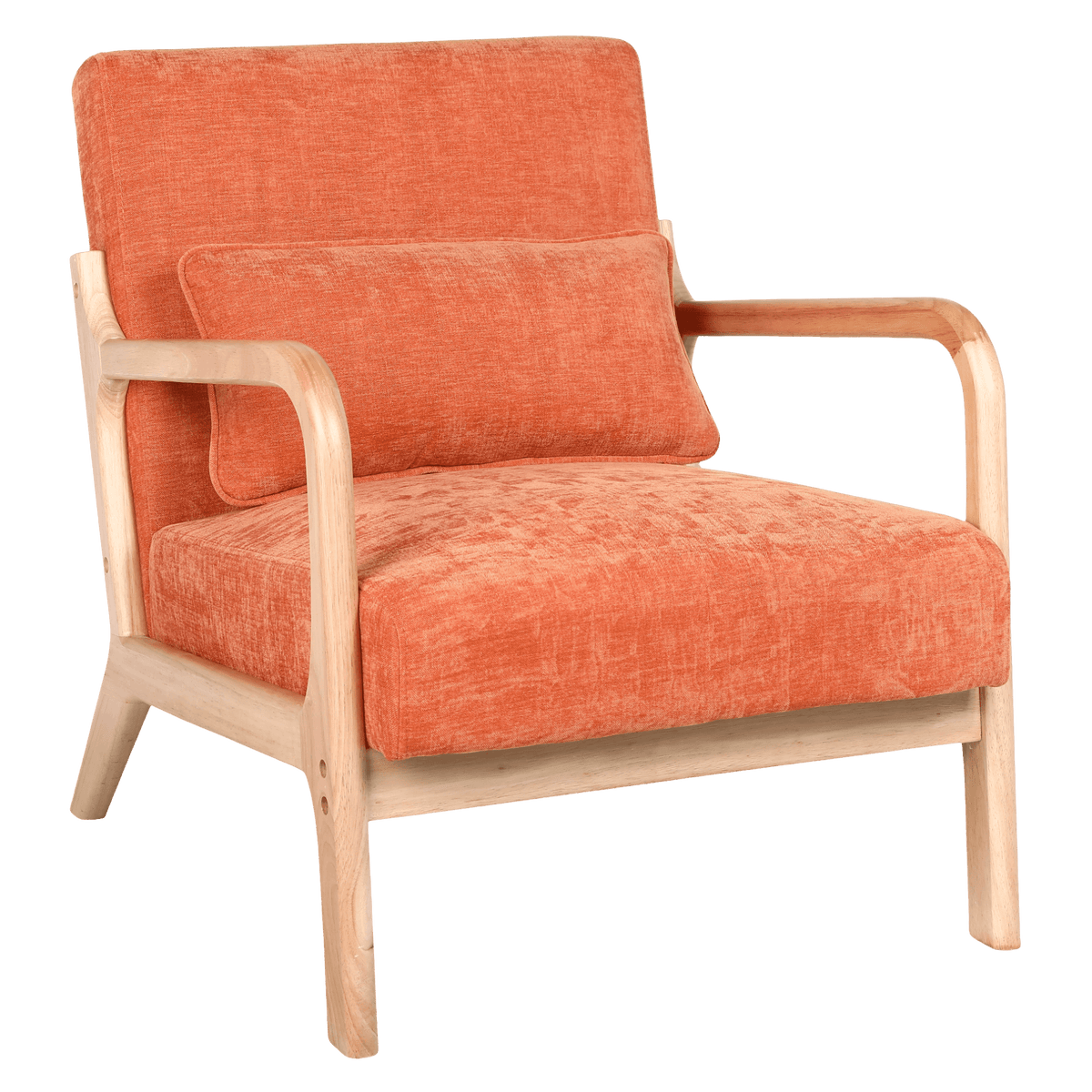 Antique Orange Cotton‑Linen Chair