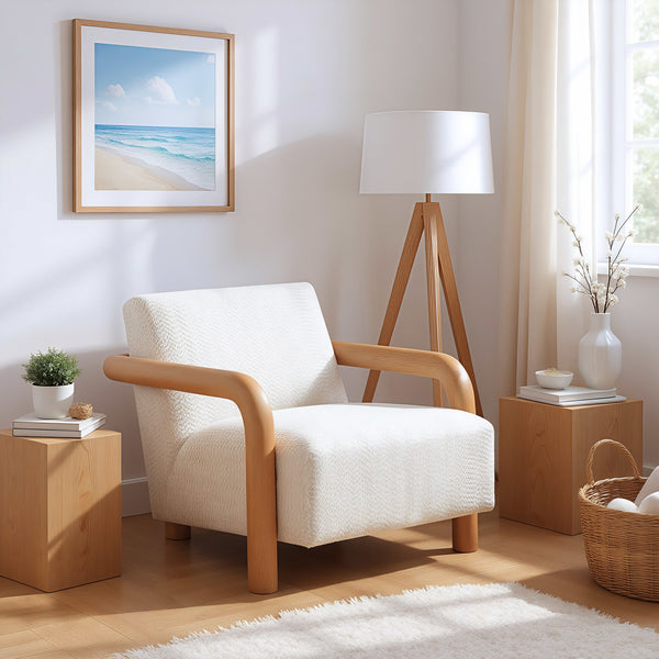 Subliem Accent Chair Cotton White