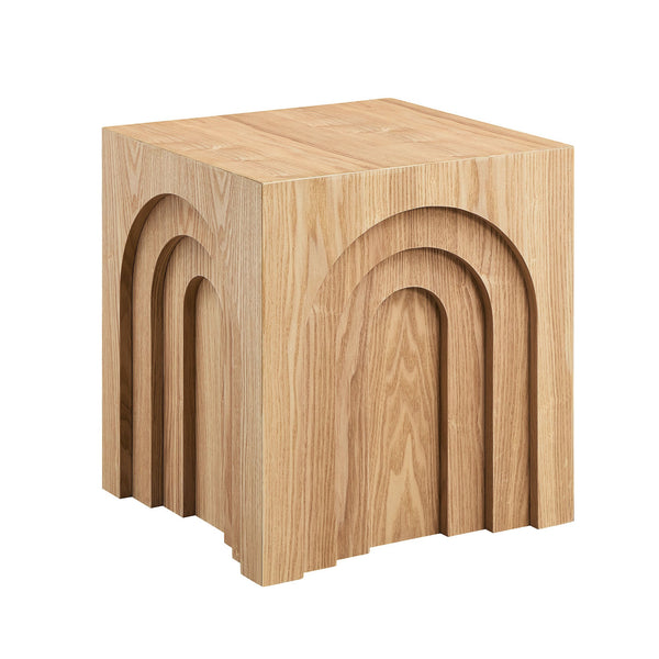 15.74'' Square Side Table Small Coffee Accent Bedside Table for Living Room Bedroom