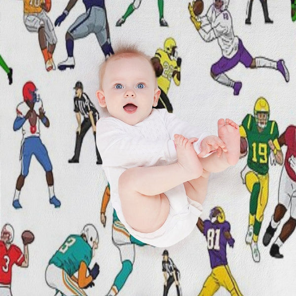 Football Players All-season Throw Blanket