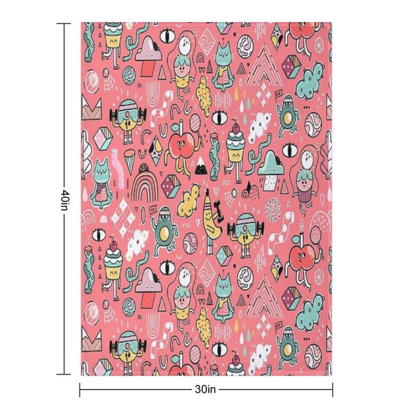 Funny Crazy Avocado, Banana, Ice Cream, Apple, Cat, Cupcake. Fitness Food. Throw Blanket