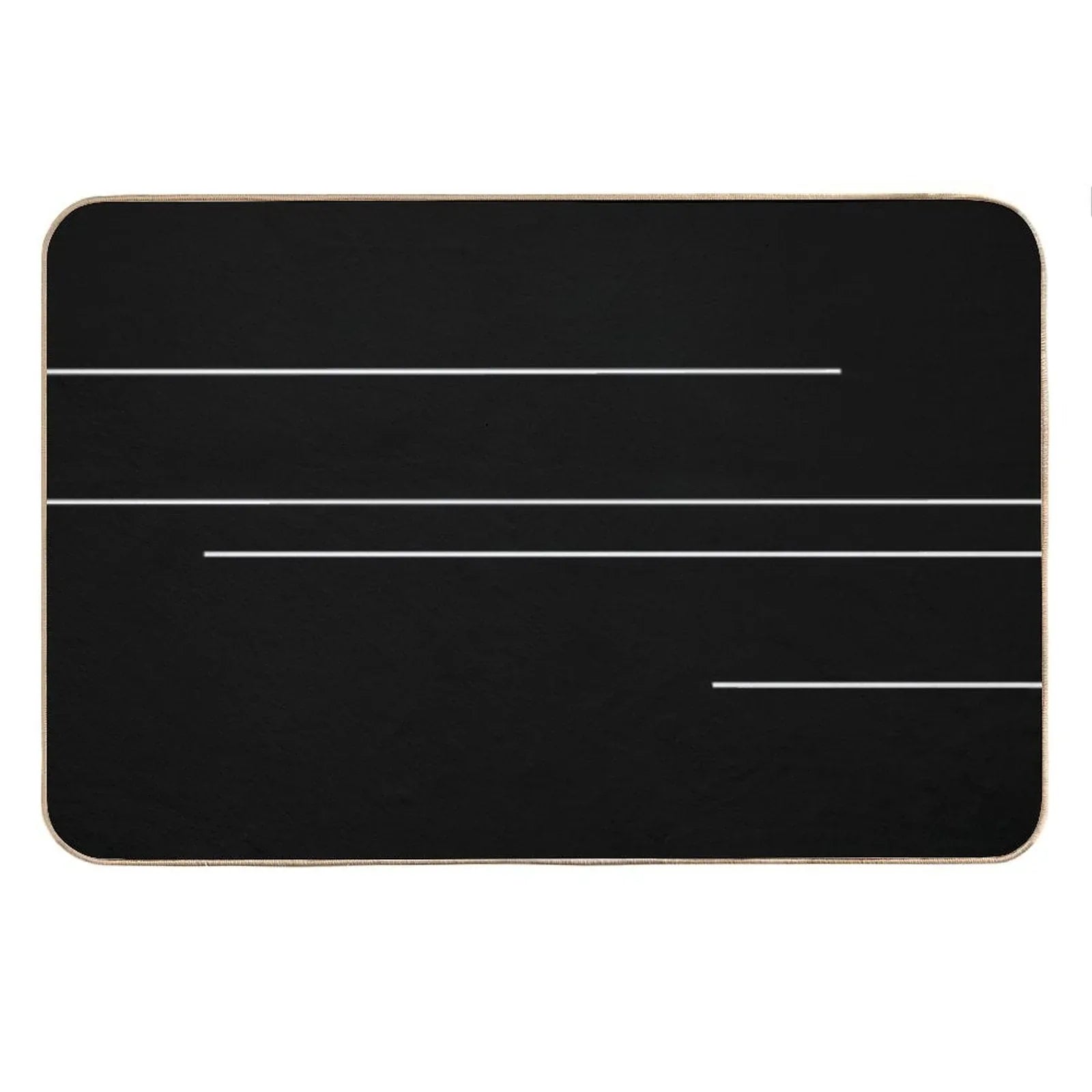 Hush Hush A Black And White Design Bath Mat