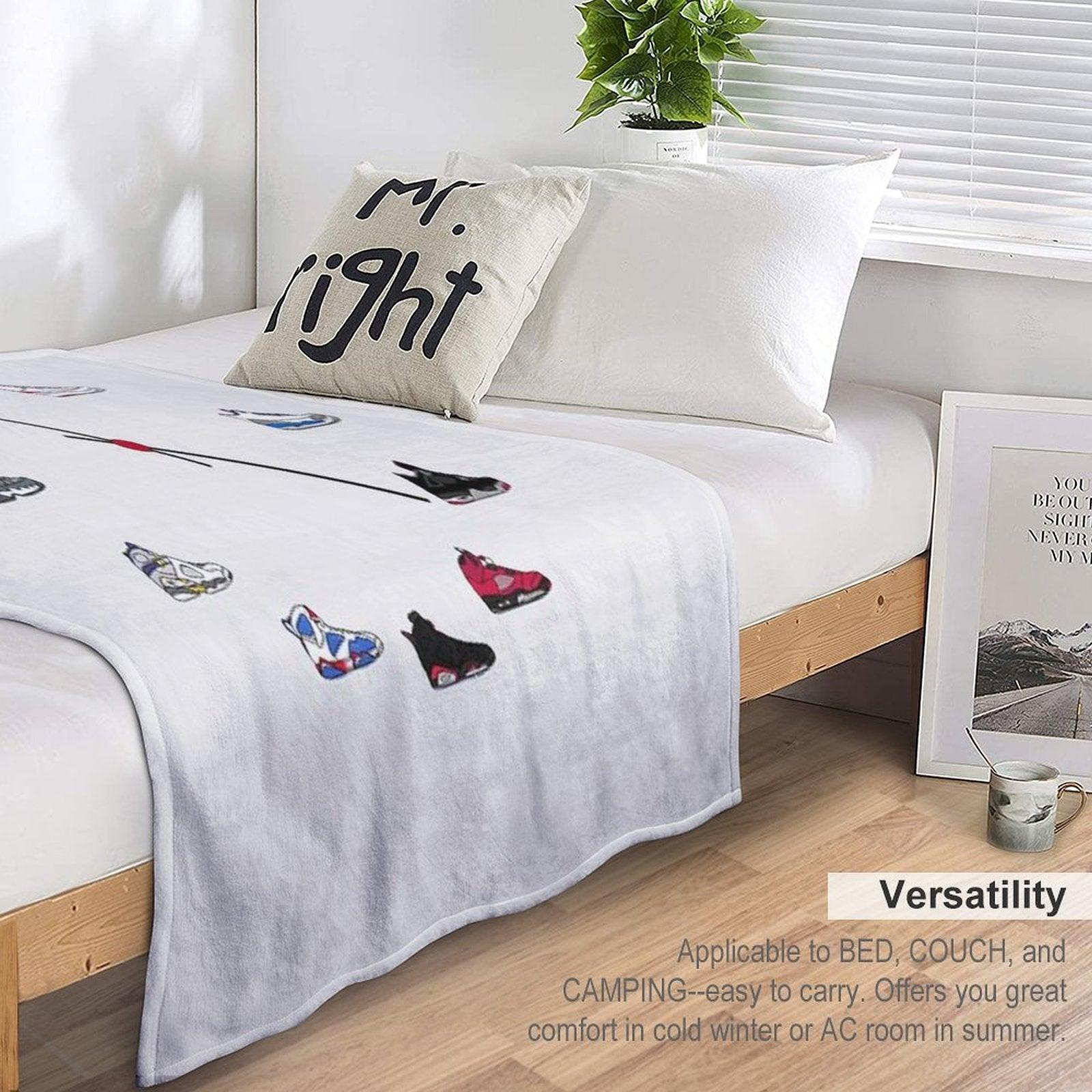 Jordan Sneaker Clock Throw Blanket