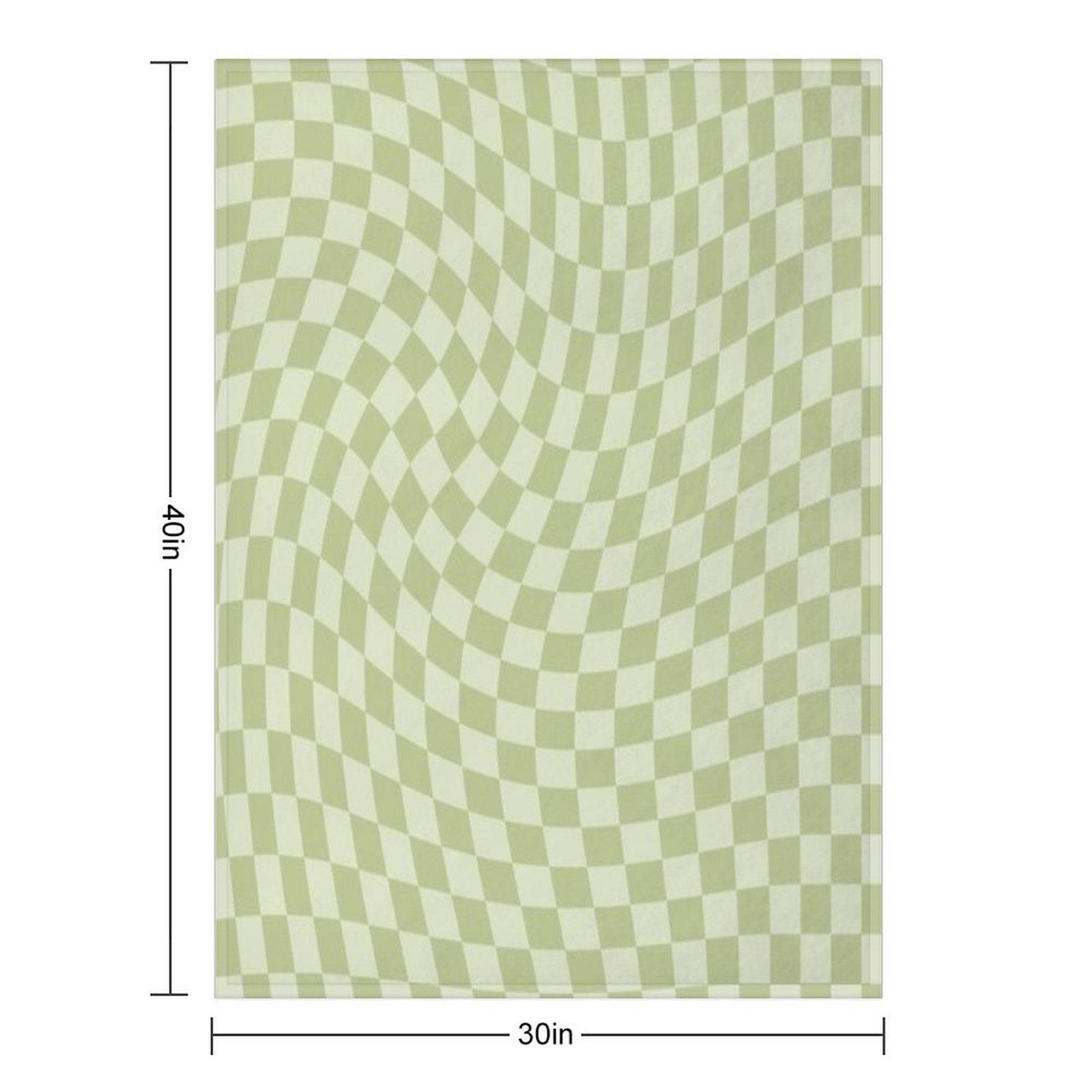 Trippy Swirl  Green Throw Blanket