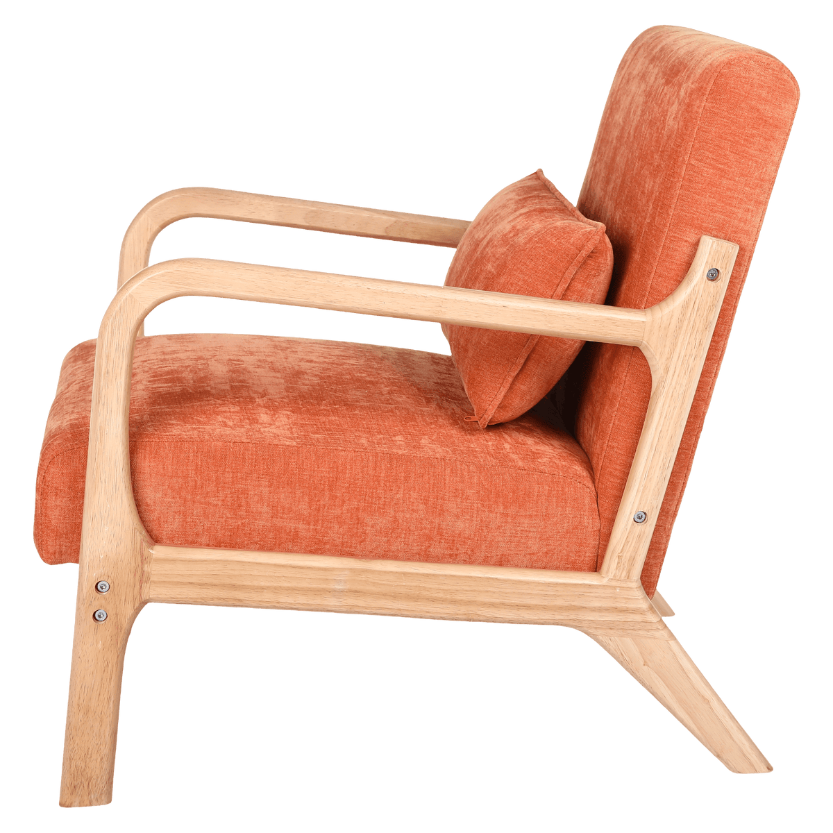 Antique Orange Cotton‑Linen Chair