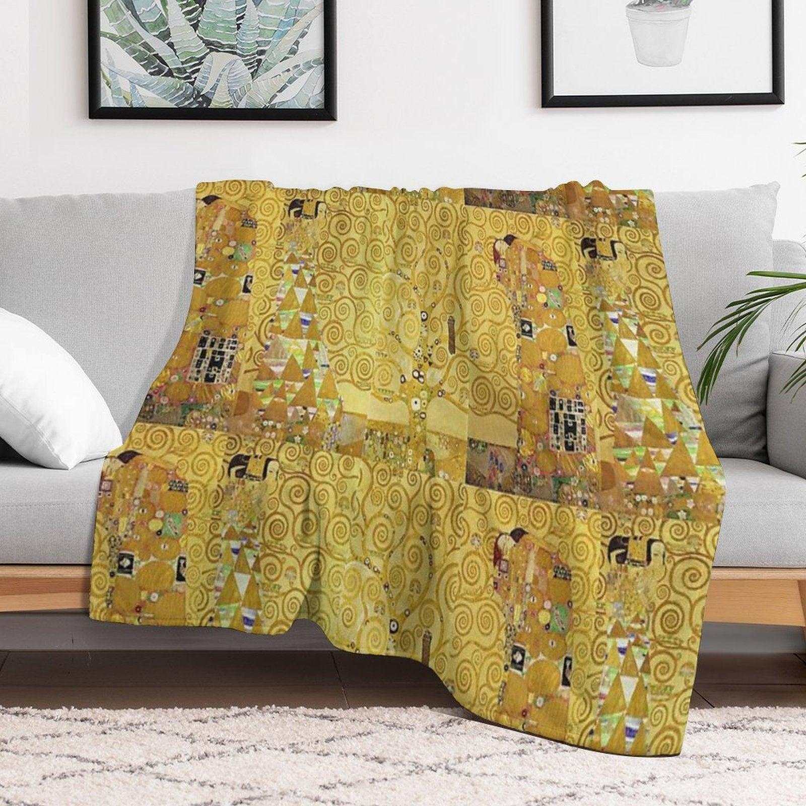 Gustav Klimt - Gustav Klimt  Tree Of Life (Arbol De La Vida) Throw Blanket