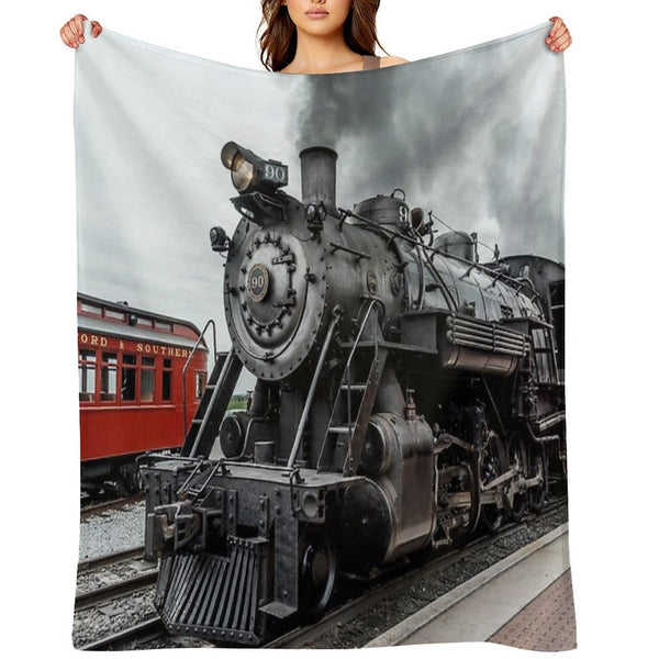Strasburg Locomotive Anti-pilling Throw Blanket