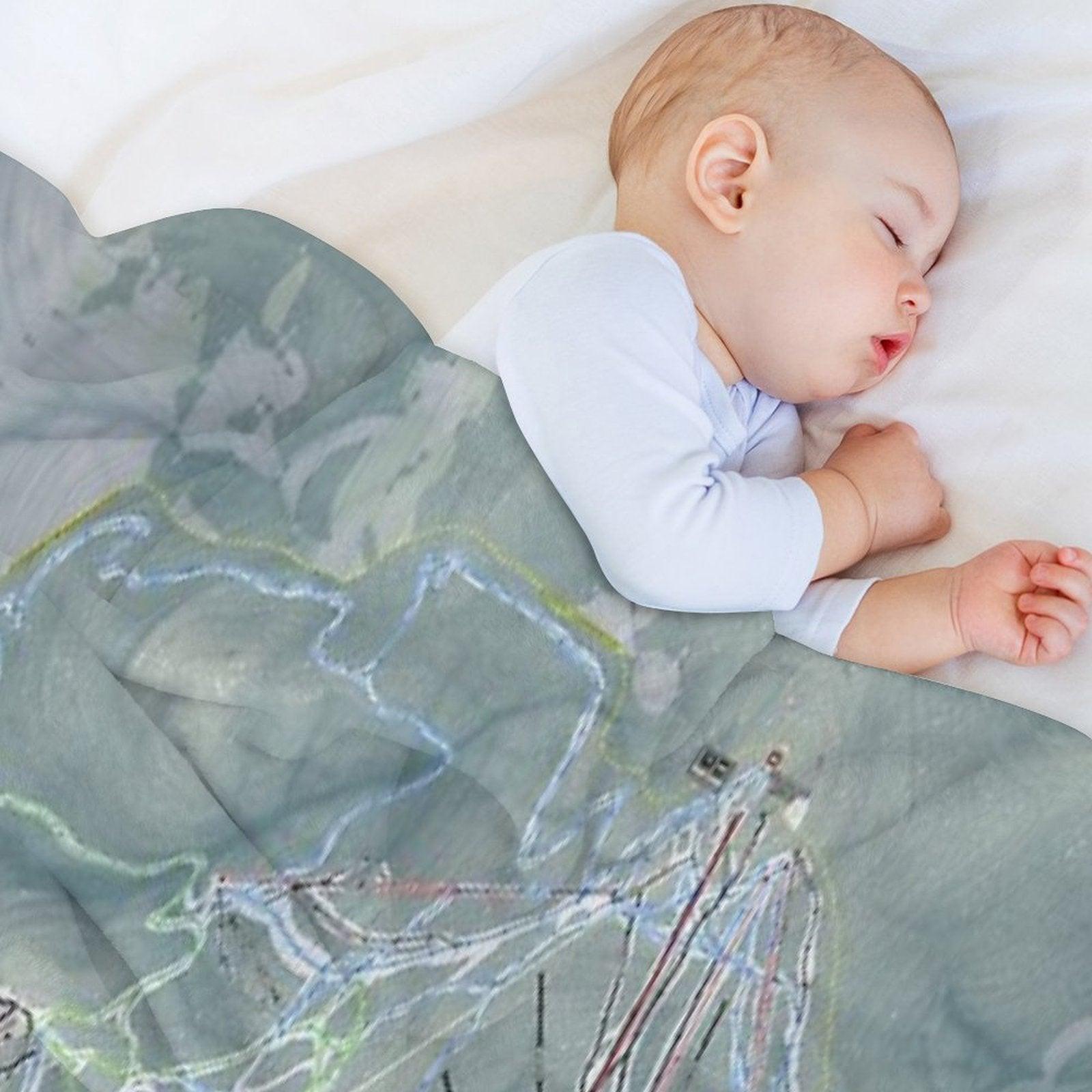 Killington Resort Trail Map Throw Blanket