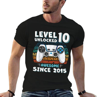 10 Year Old BDay Decorations Son Boy 10yr 2015 10th Birthday T-Shirt