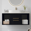 Modern 39.4-In Wall-Mounted Bathroom Vanity