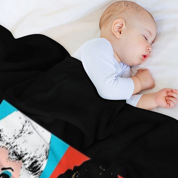 Golden Warhol Girls Easy Care Throw Blanket