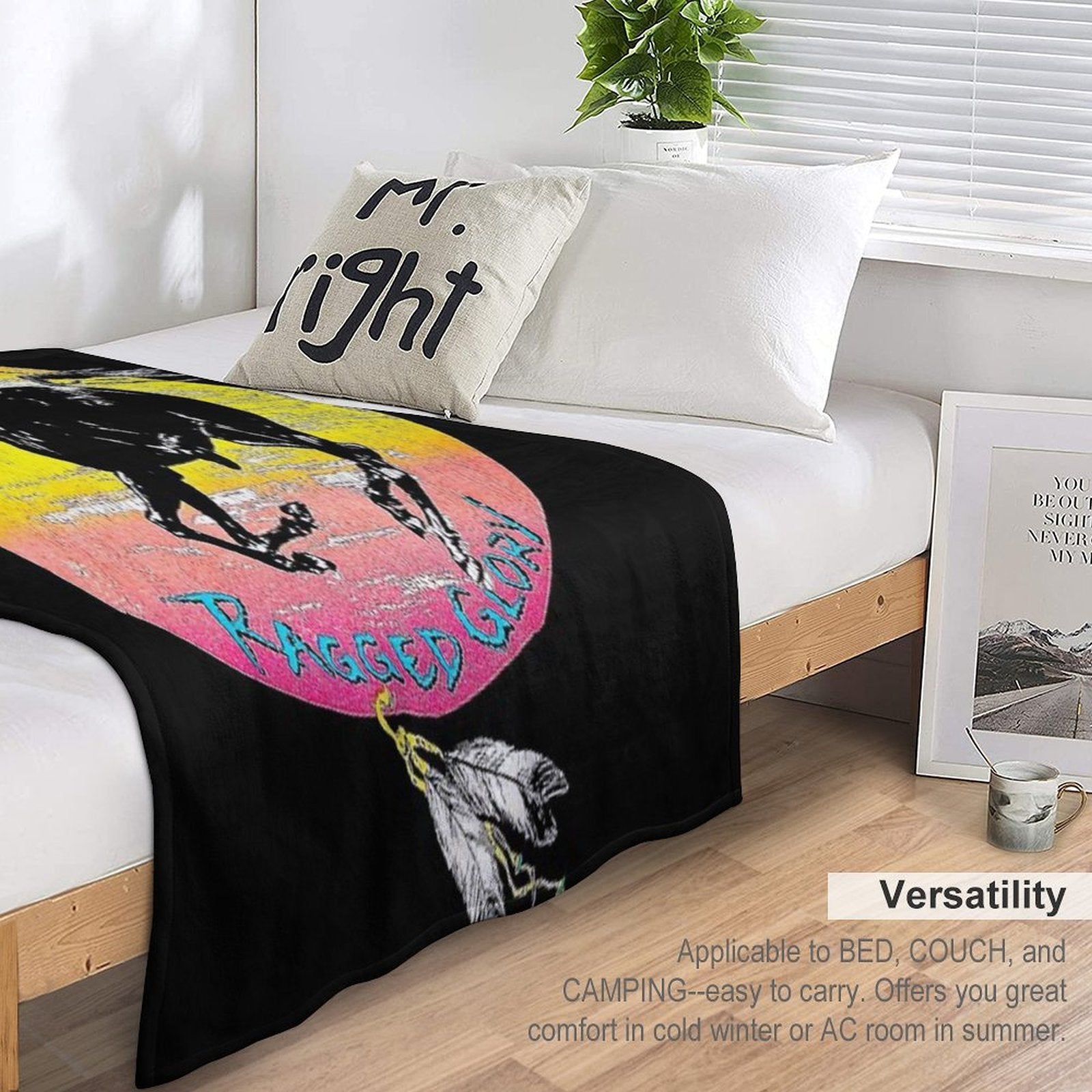 Ragged Glory. Travel-friendly Throw Blanket