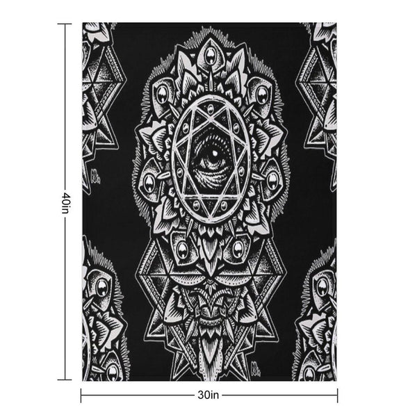 Eye of God Flower Mandala Throw Blanket