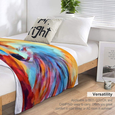 Fox Watercolor Throw Blanket