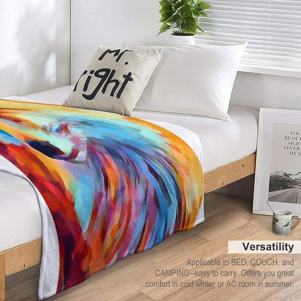 Fox Watercolor Throw Blanket