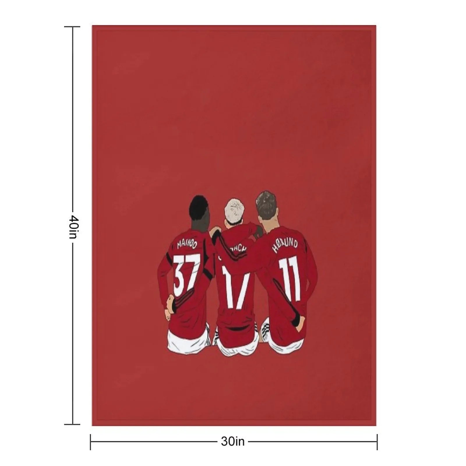 Kobbie Mainoo Alejandro Garnacho Rasmus Hojlund United Youth Trinity Minimalist Throw Blanket