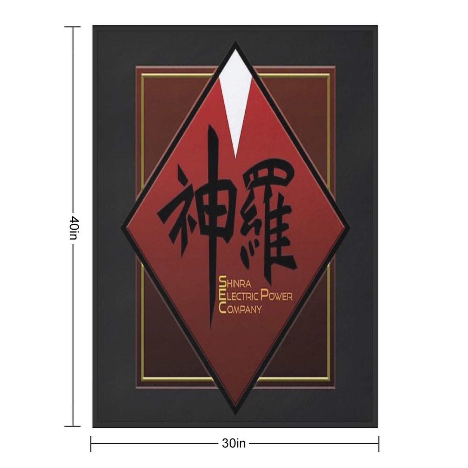 Shinra Electric Power Company Final Fantasy 7 神羅 Easy Care Throw Blanket