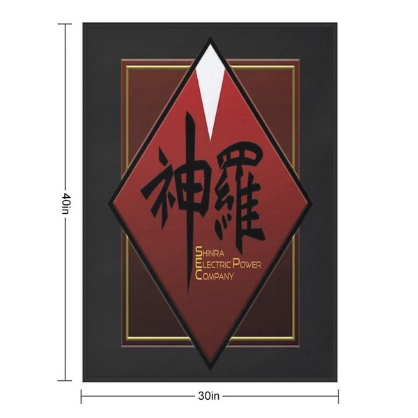 Shinra Electric Power Company Final Fantasy 7 神羅 Easy Care Throw Blanket
