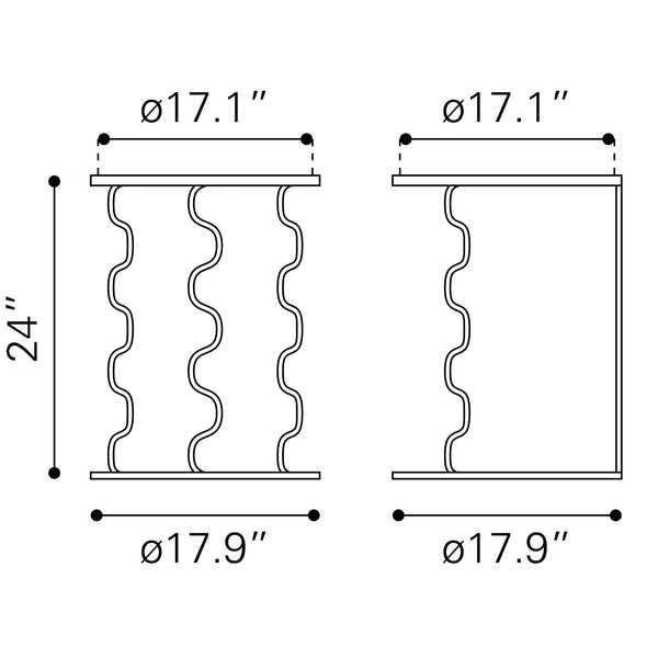 Bastia Side Table Black
