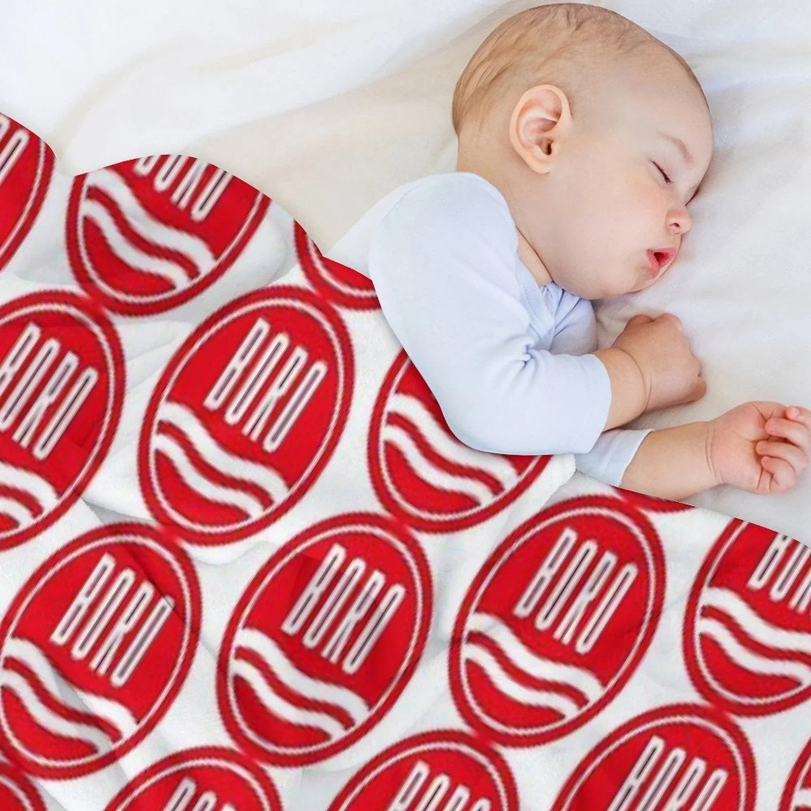 The Imperial Power of The Boro Red Throw Blanket