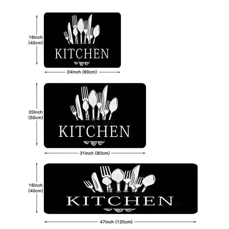 Black Tableware Mat - 1 Piece Kitchen, Bathroom, Living Room, Bedroom, and Entrance Common Carpet DSers Fulfillment
