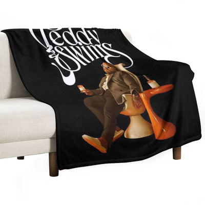 Vintage Pop Art Teddy Swims Multi-functional Throw Blanket