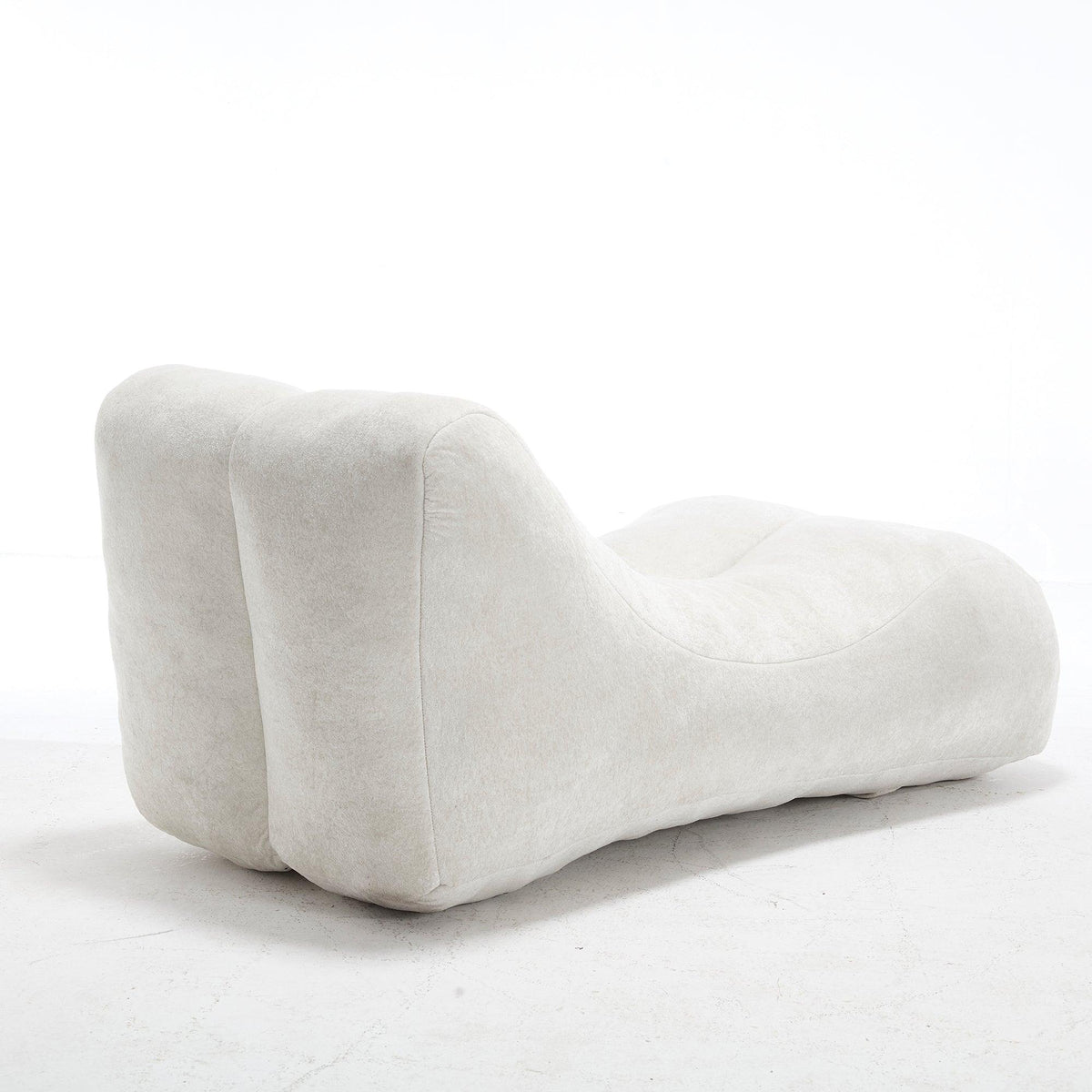 White Polyester Bean Bag Sofa‑Lounger