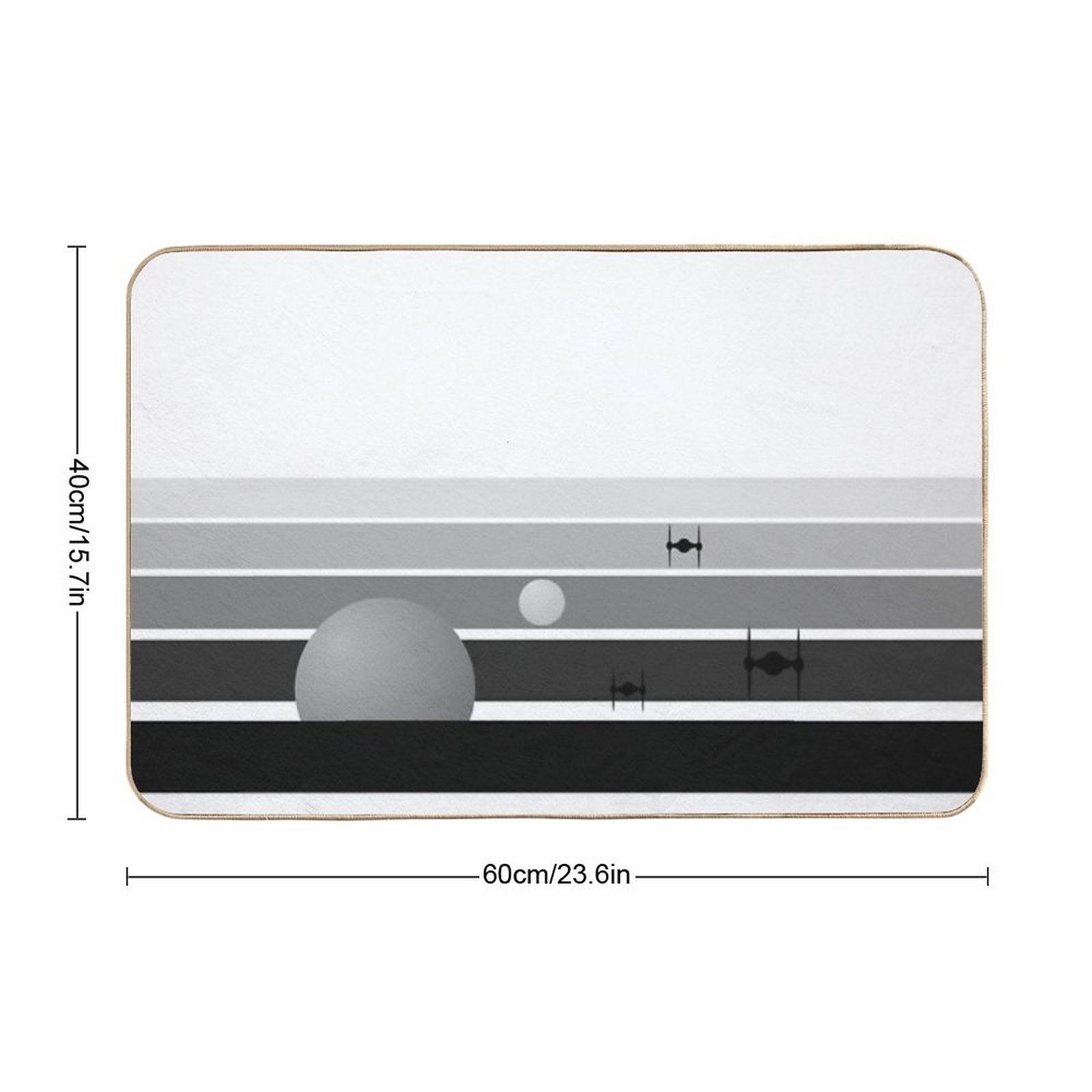 SUNSET BLACK AND WHITE Bath Mat