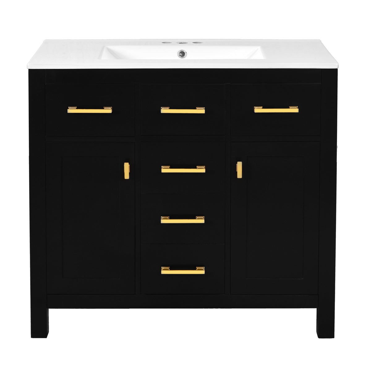 36'' Bathroom Vanity with Ceramic Sink Combo