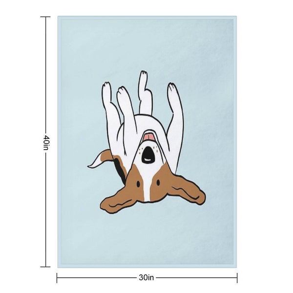 Care-Free Beagle Velvety-soft Throw Blanket