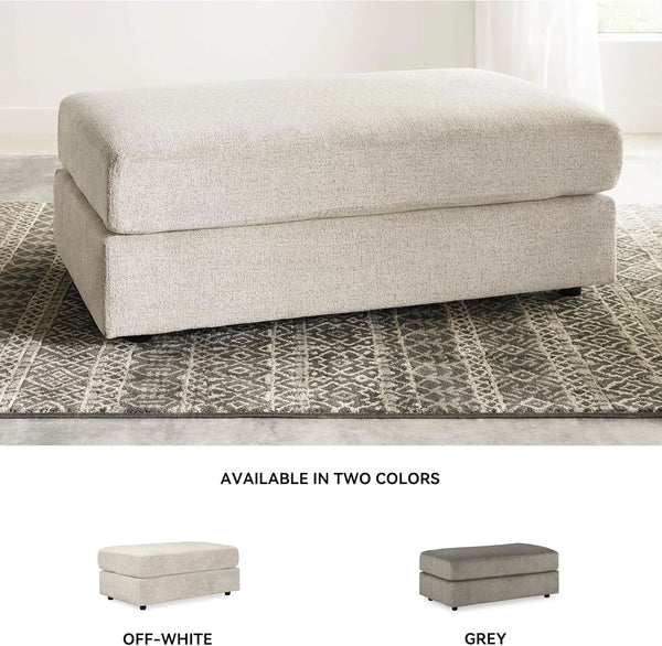 Soletren Oversized Ottoman Off White Modern Furniture