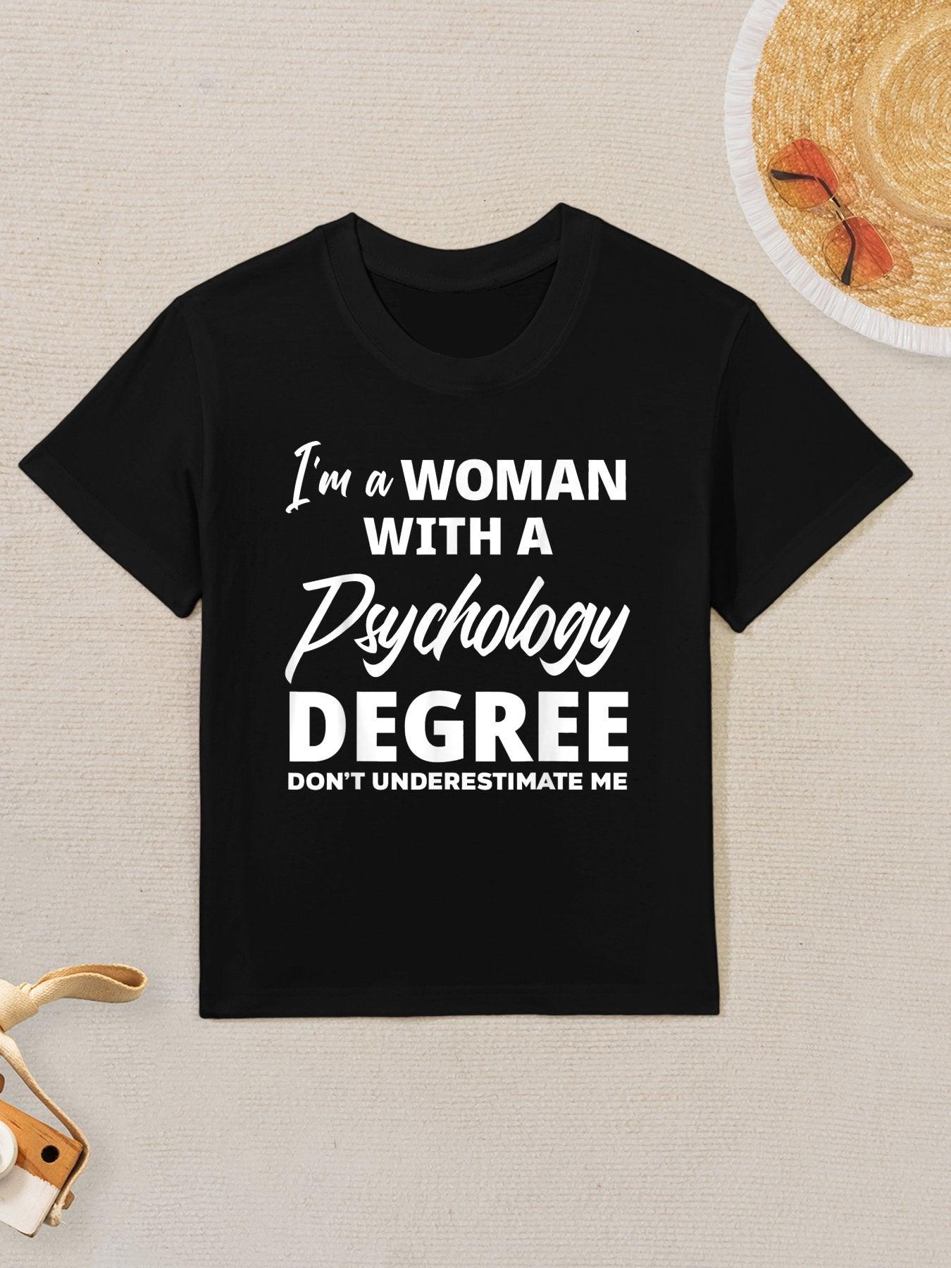Womens Funny Psychology Degree Graduation Psychologist Kids T-Shirt