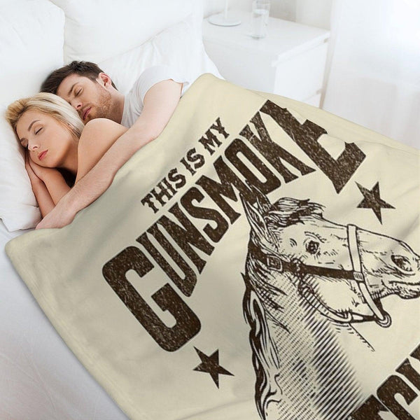 This Is My GUNSMOKE Watching Blanket  Funny Retro TV Throw Blanket Throw Blanket