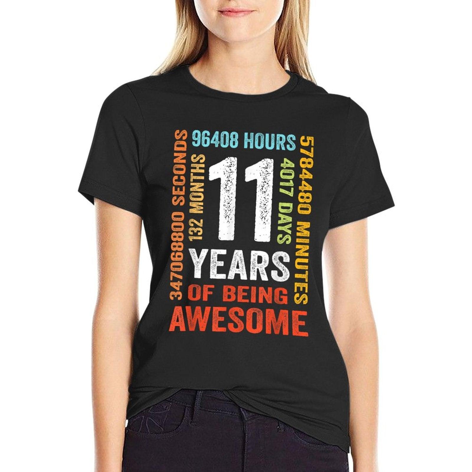 11 Years 132 Months Of Being Awesome 11th Birthday Gift T-Shirt