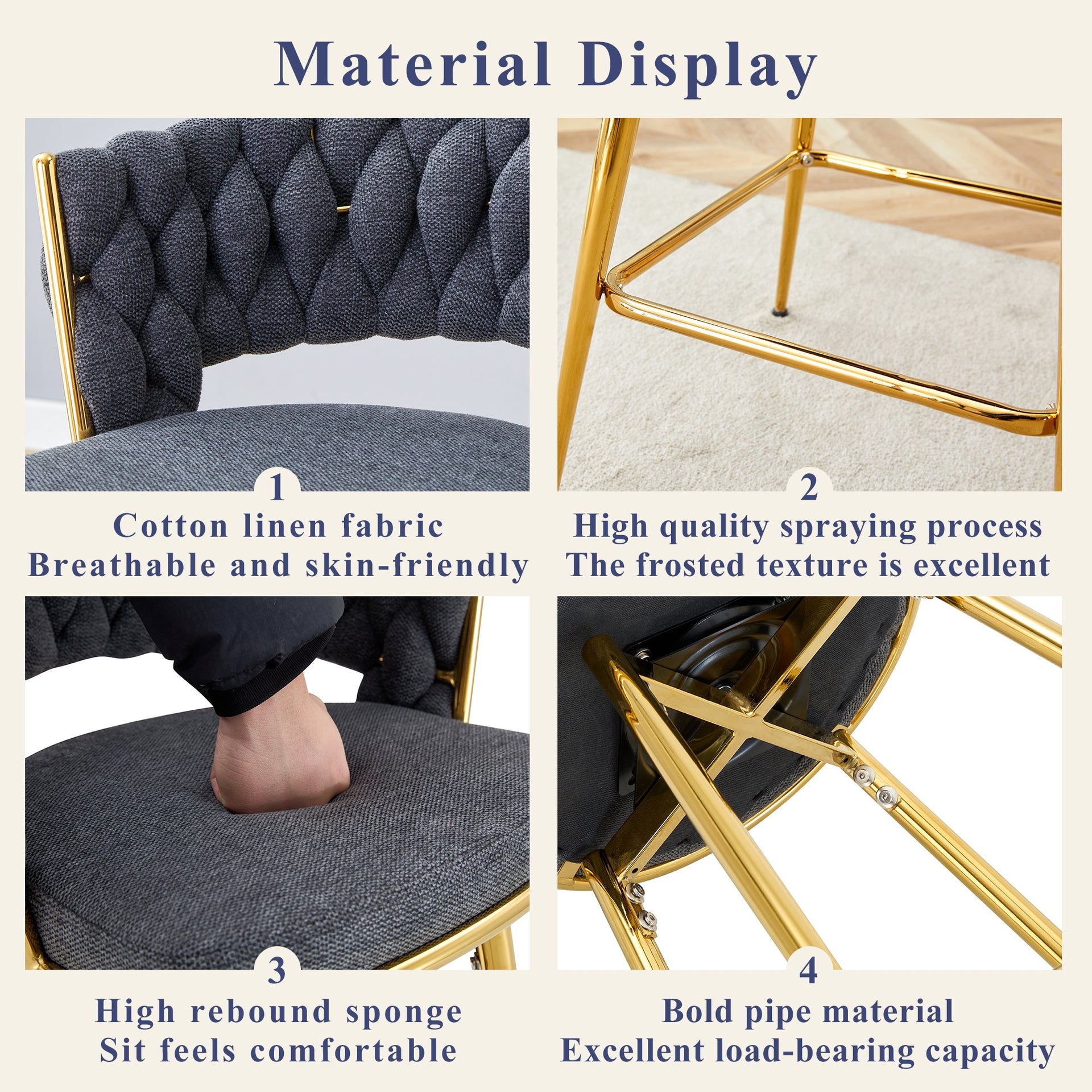 Four-Piece Modern Rotating Swivel Barstools