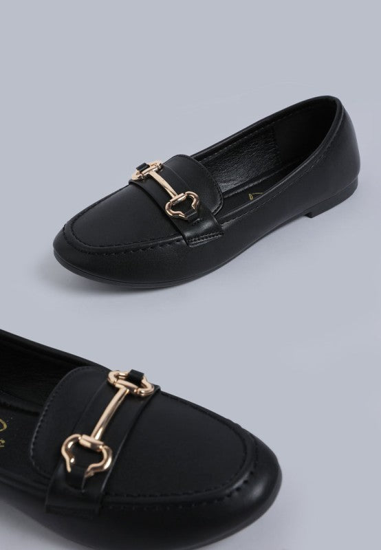 Pingle Horsebit Faux Leather Loafers