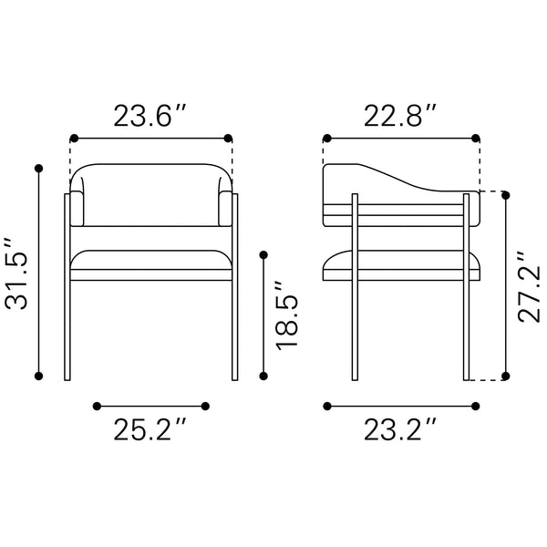 Zadar Dining Chair Misty Gray
