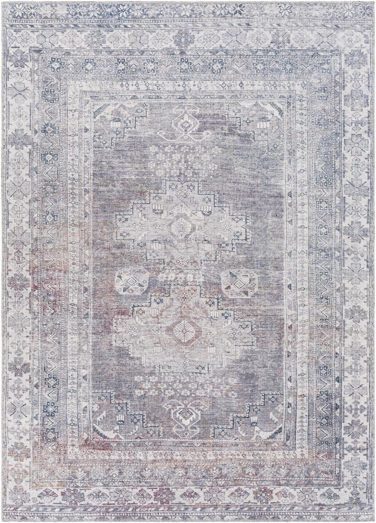 Baltinglass Gray Washable Rug - Clearance