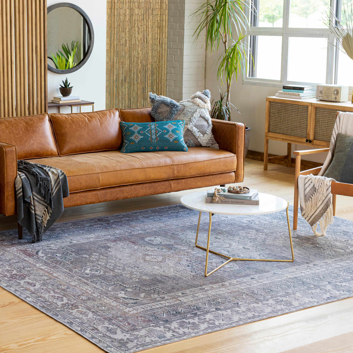 Baltinglass Gray Washable Rug - Clearance