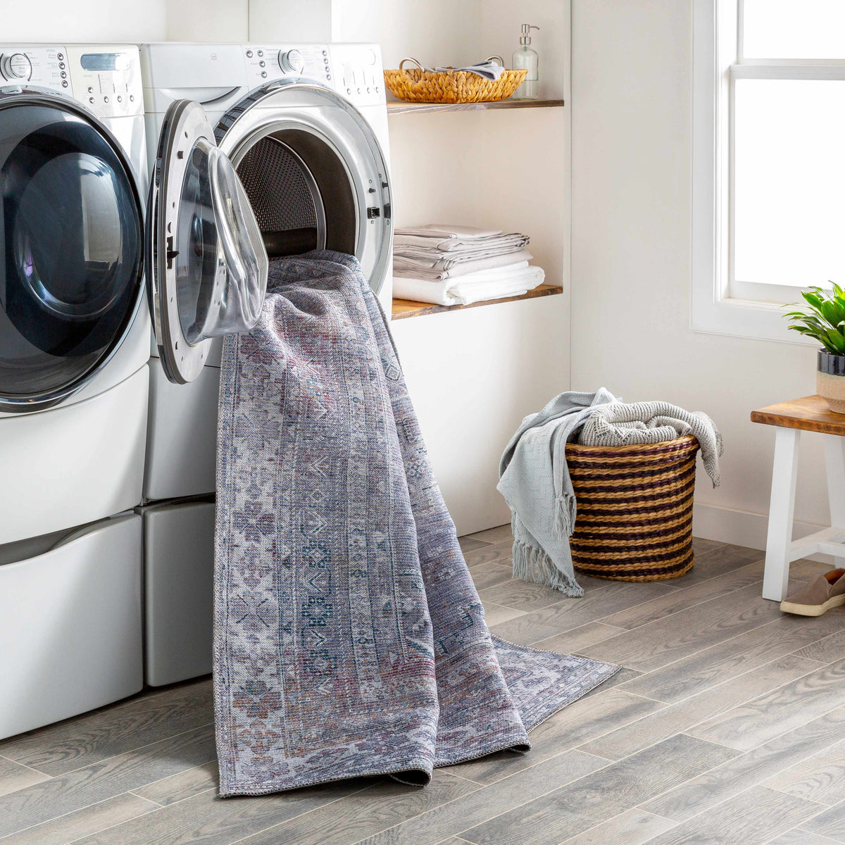 Baltinglass Gray Washable Rug - Clearance