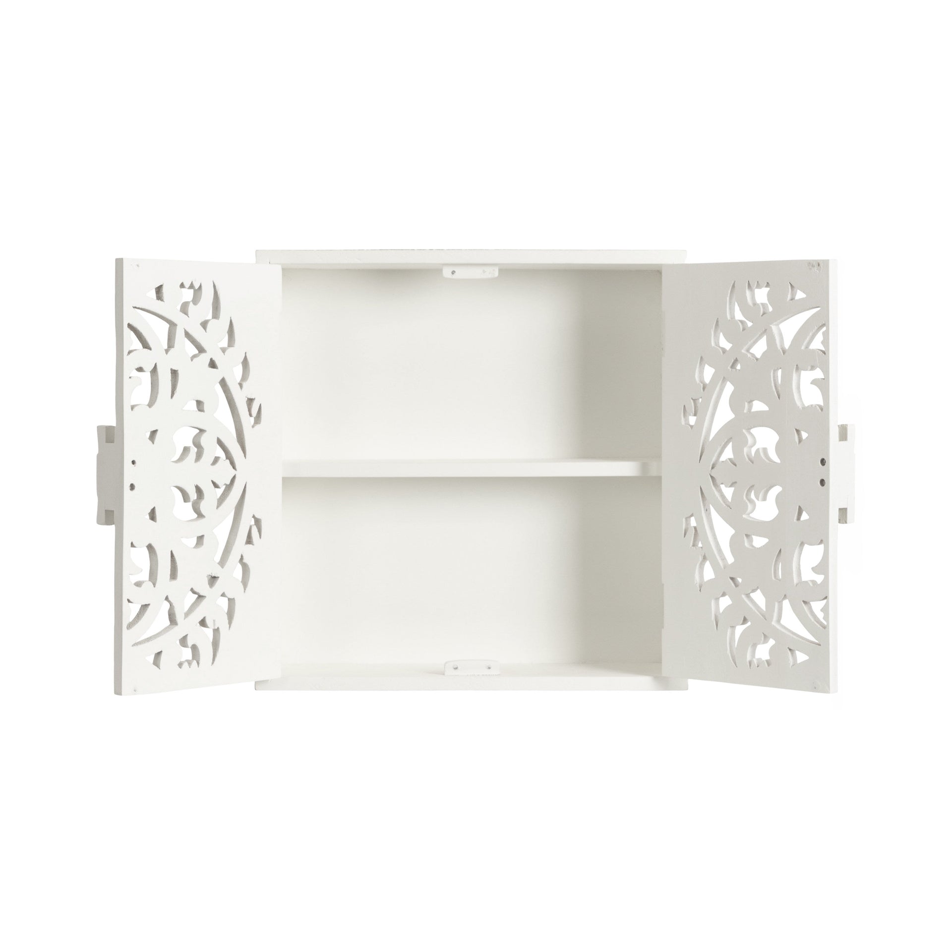 Saanvi Carved Wood Wall Cabinet