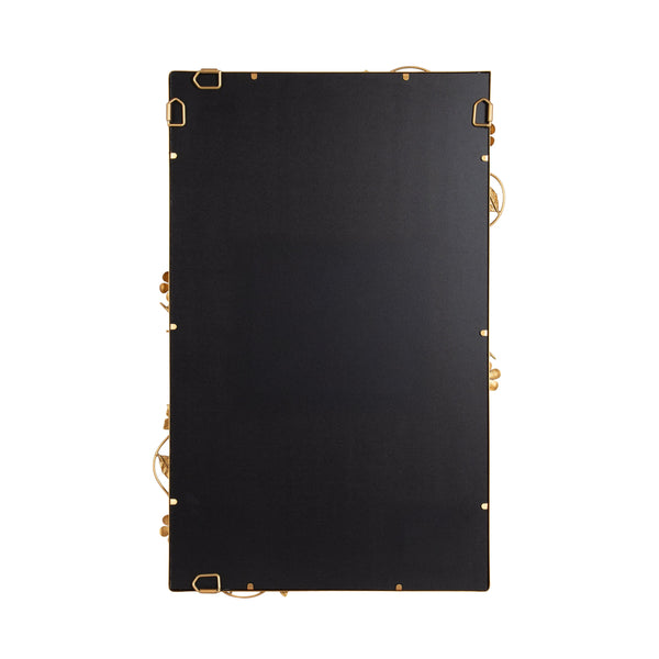 Rosella Floral Rectangular Mirror Metal