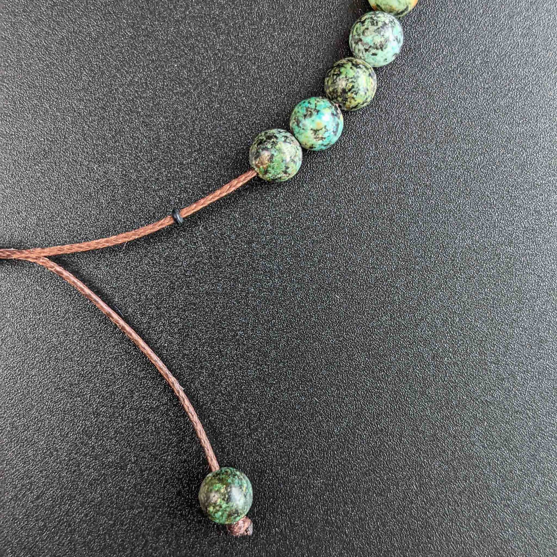 African Turquoise Tasbih Bracelet | Men's Misbaha - 33 Beads, 6mm