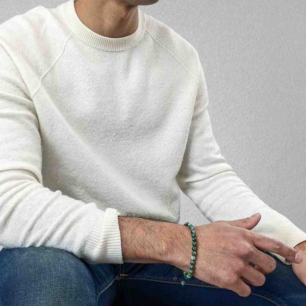 African Turquoise Tasbih Bracelet | Men's Misbaha - 33 Beads, 6mm